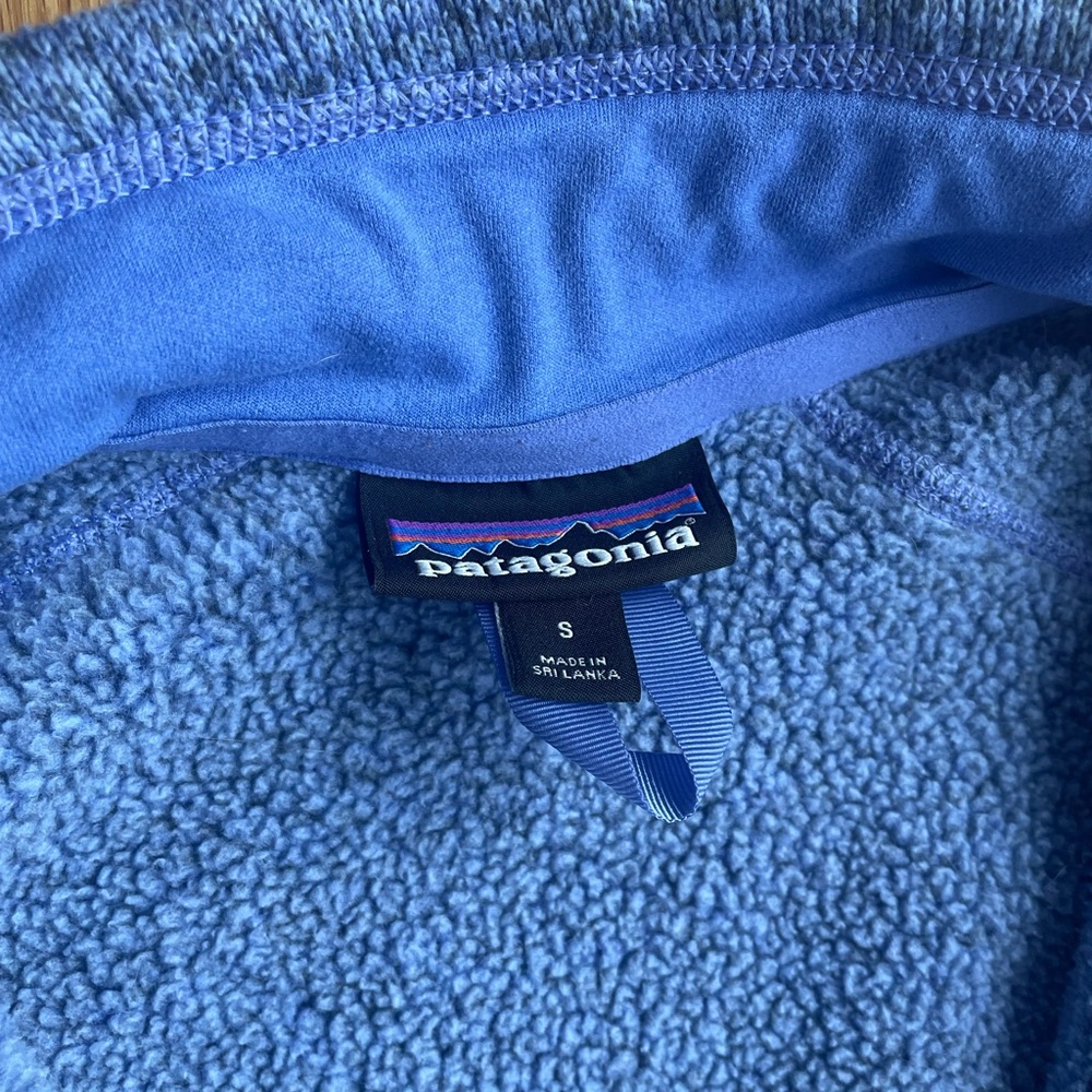 Womens small purple ish full length zipper better sweater from Patagonia.